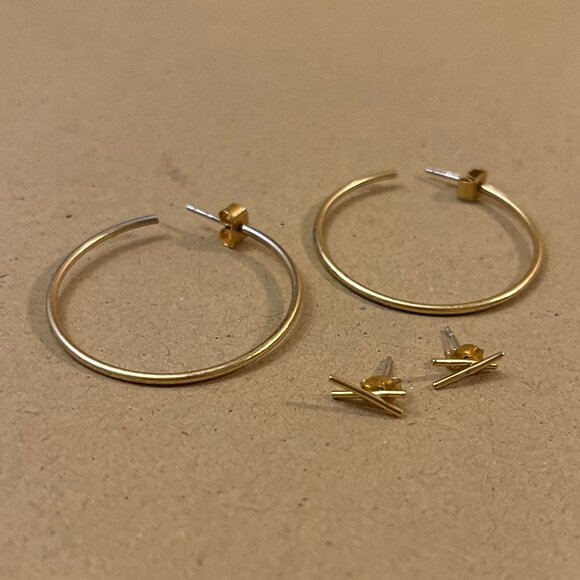 Madewell Gold Earring Set - Picture 2 of 4